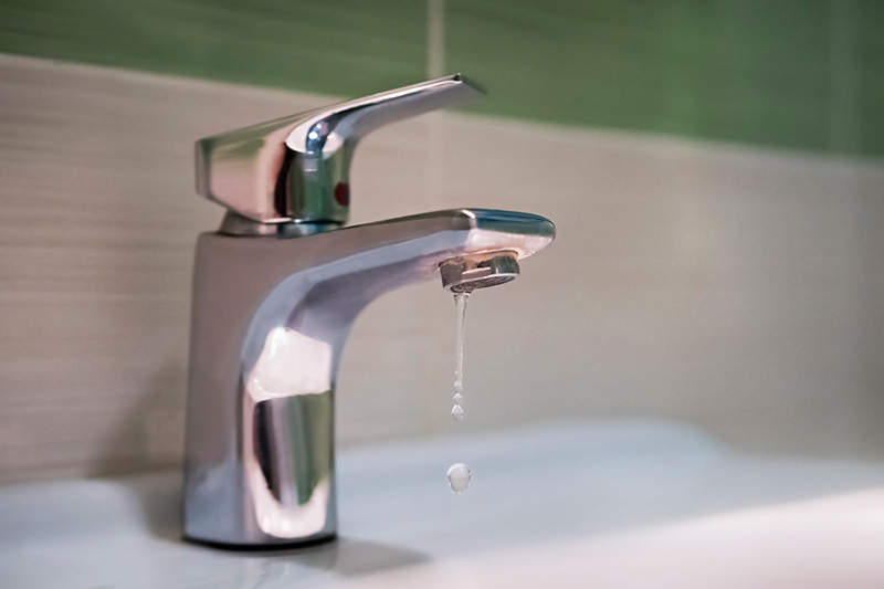 dripping bathroom faucet.