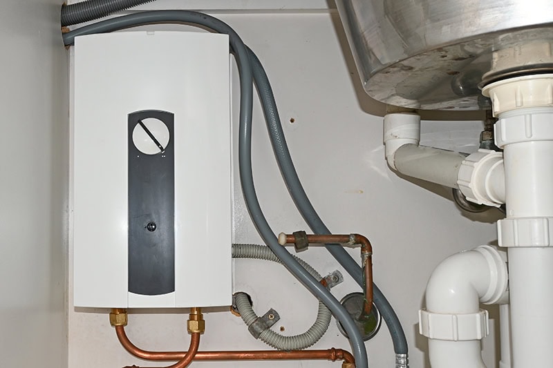 Tankless water heater.